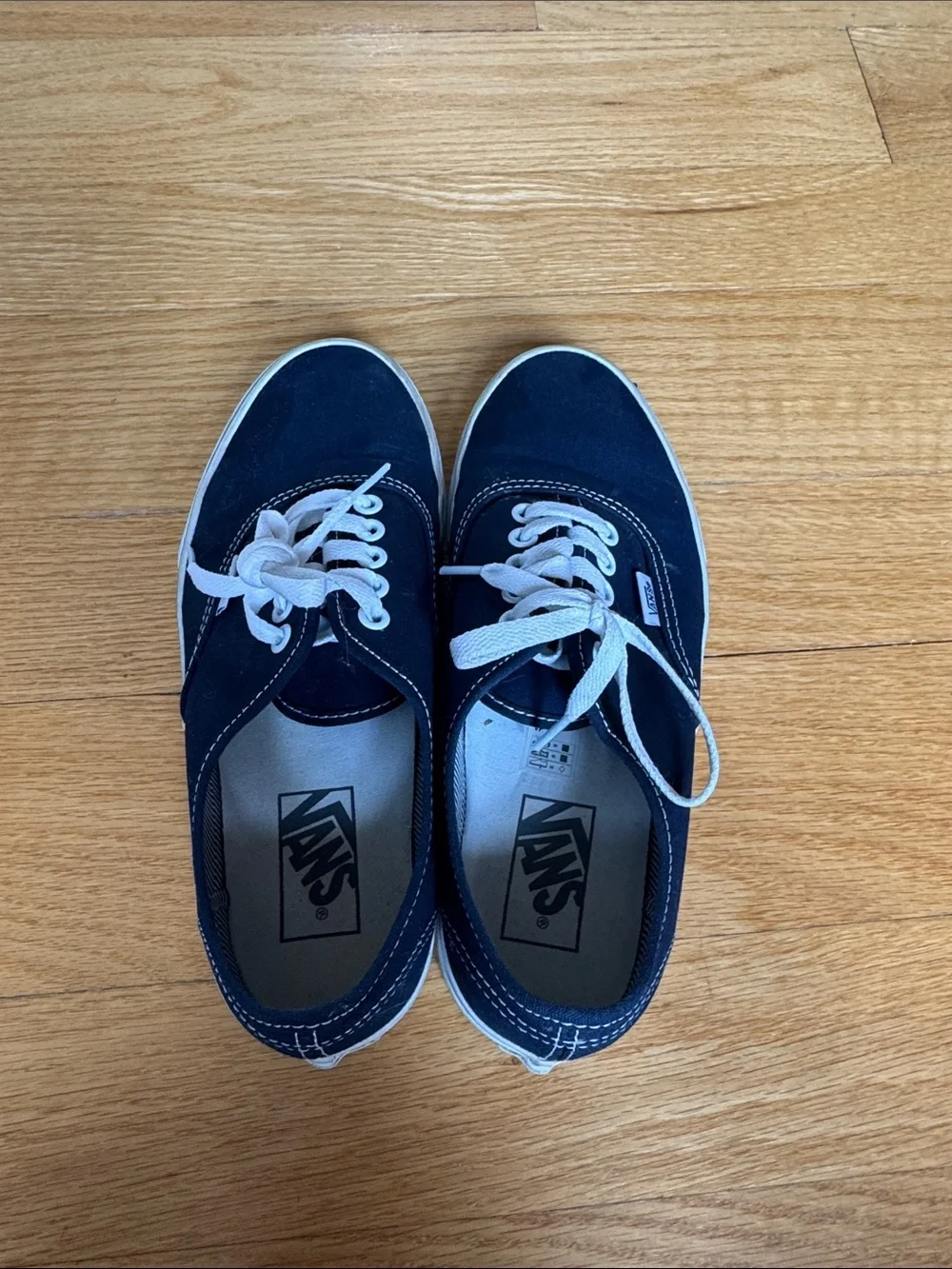 Vans Classic Low Top Sneakers in Navy and White